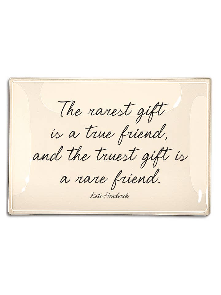 A Prenda Mais Rara É Um Verdadeiro Amigo Tabuleiro de Vidro Decoupage por atacado de Ben's Garden