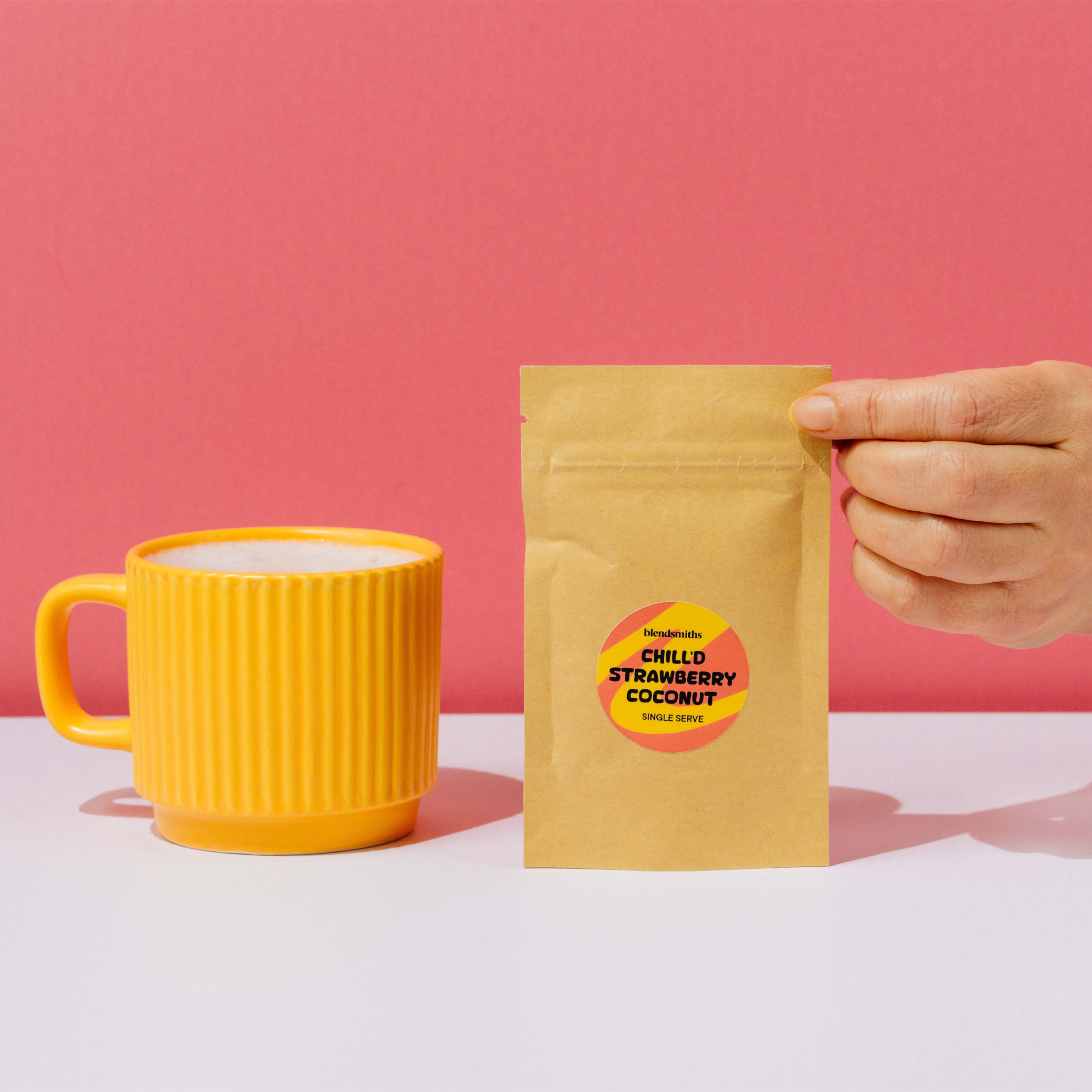 Blendsmiths Drinkmakers – Bebida saudável em pó por atacado – Coco de morango6