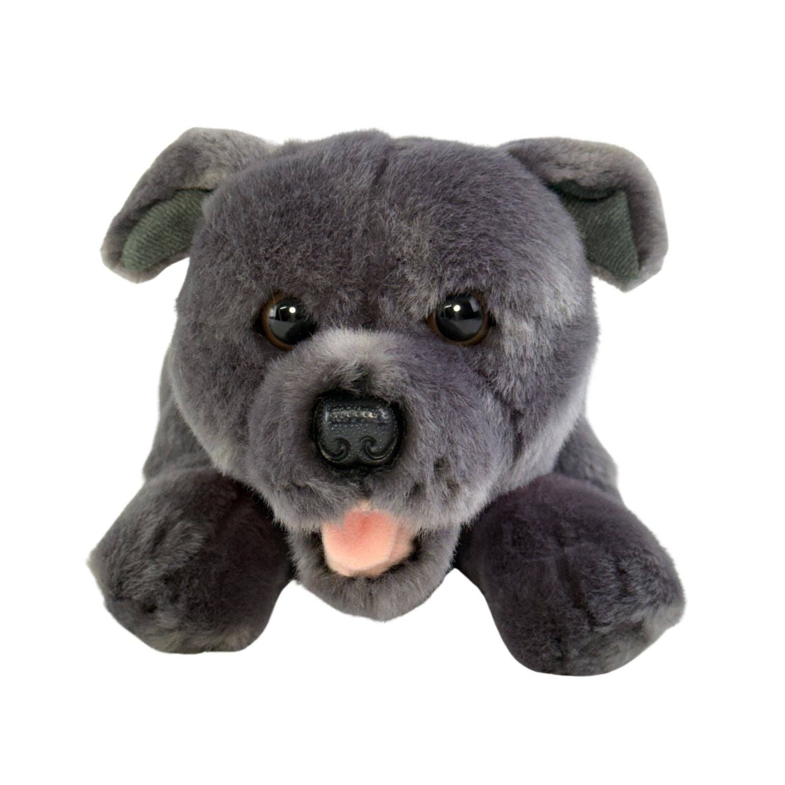 Bocchetta Plush Toys – Großhandel Plüschtier – Hund – Bullet - Staffy - 28 cm schlaff, grau2