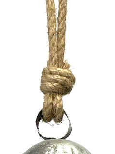 Single Hanging Iron Bell - Rustic Silver 4" for wholesale by Jafsons International