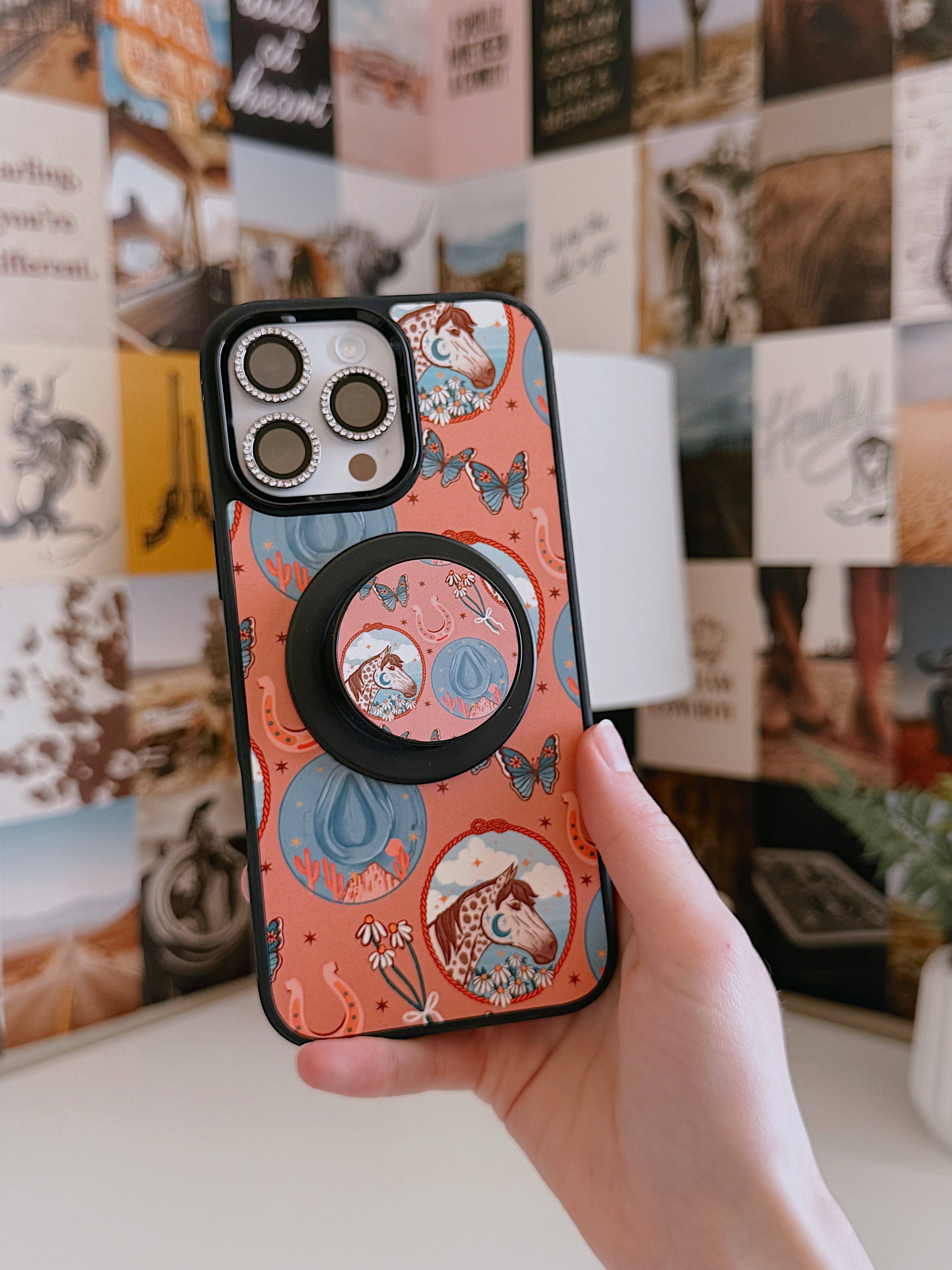 Twisted N Turquoise - Wholesale Phone Grip - Painted Bloom Magsafe Phone Grip1