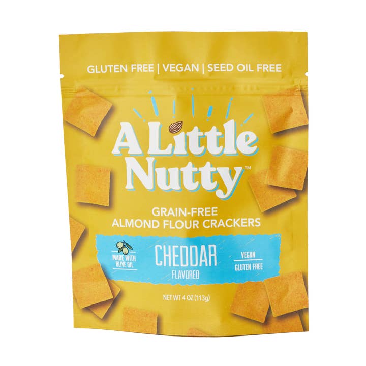 Grain-Free Cheddar Flavored Crackers for wholesale by A Little Nutty
