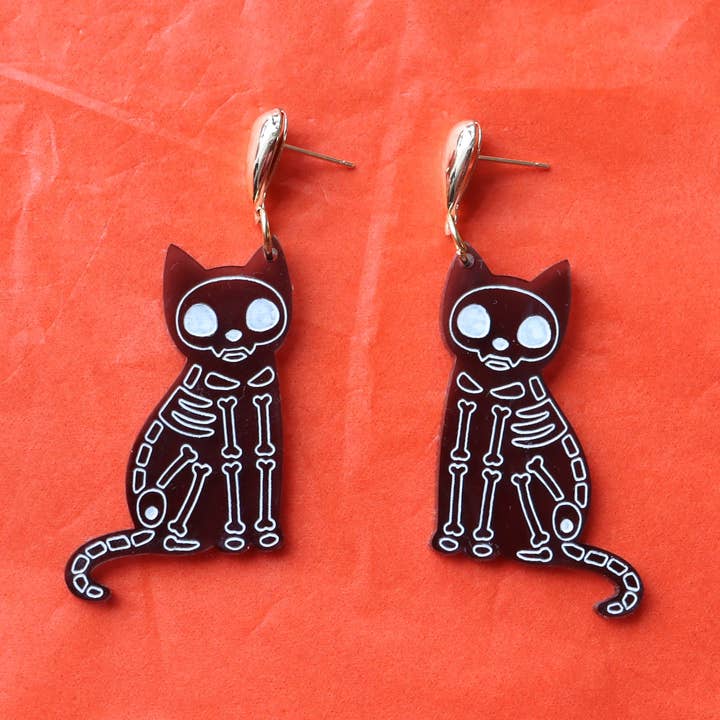 Kattben Halloween Djurälskare Örhängen för wholesale av Sunshine Studio