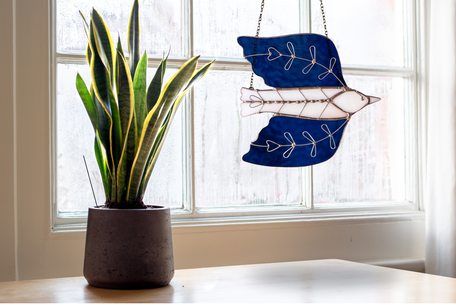 Samara Designs Studio – wholesale Suncatcher – Stained Glass Folk Art Bird1