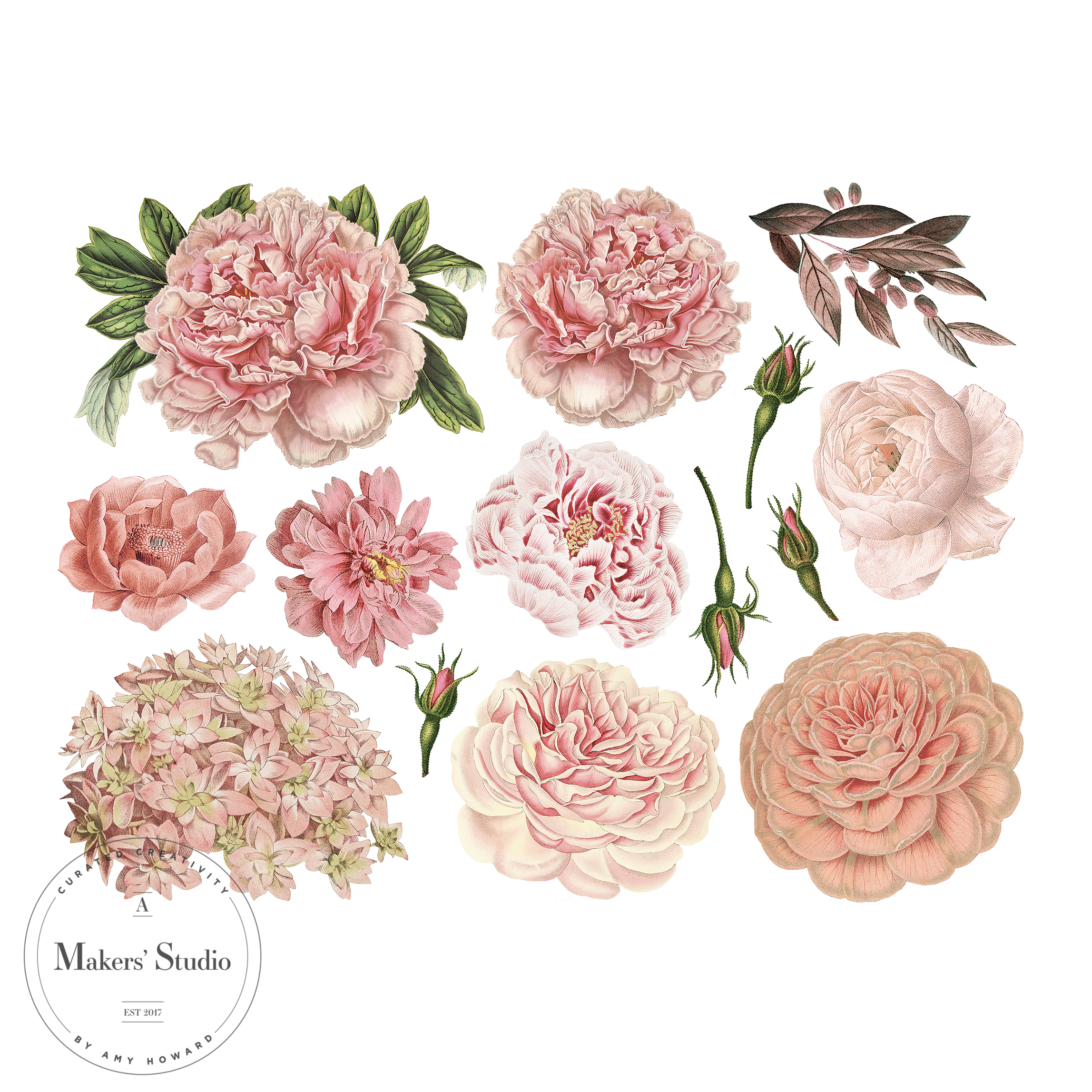 A Makers' Studio - Vendita all'ingrosso Decalcomania a sublimazione - Full Bloom - Transfer per Colori 40,6x30,5 cm0
