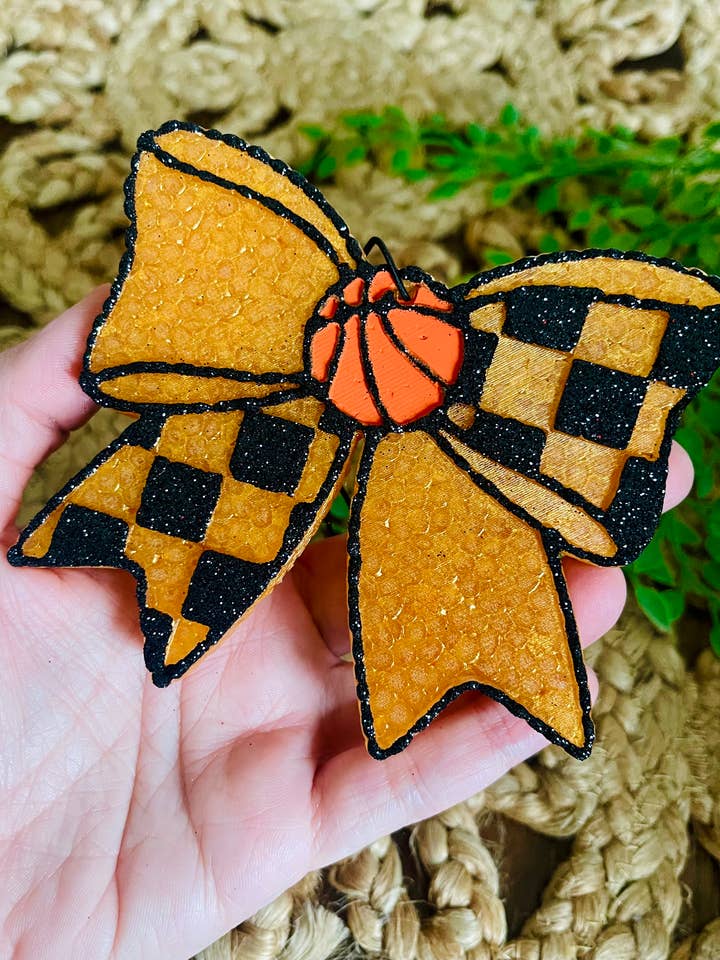Basketball Bow Car Freshie for wholesale by Stay Fresh’ies Air Fresheners