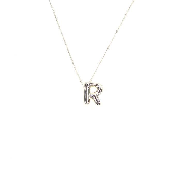 Savvy Bling - Wholesale Pendant/charm necklace - Initial Balloon Bubble Gold Necklace163