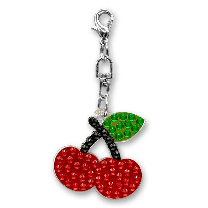 Cherries Rhinestone Bag Charm for wholesale by StickerBeans