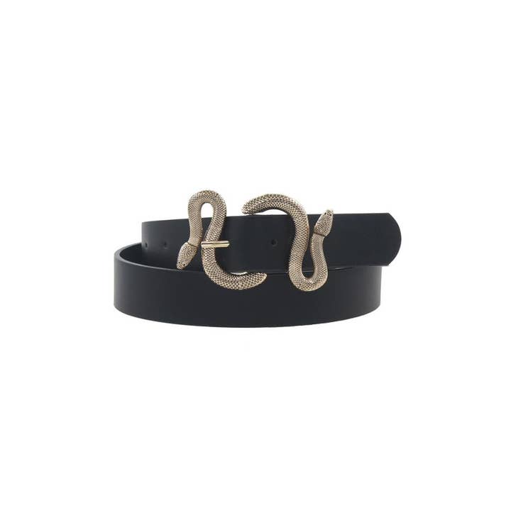 anbfashion - Wholesale Belt - Women's - ANTIQUE GOLD TEXTURED SNAKE WRAP BUCKLE BELT 330