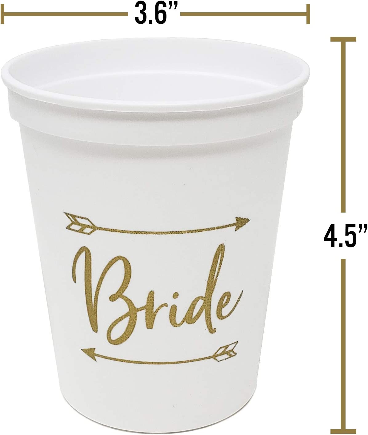 Funky Junque - Wholesale Disposable Cup - 16 oz Stadium Cups - Bride (Set of 3)2