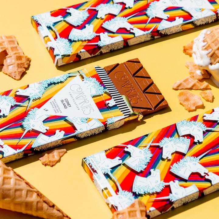 Compartes Chocolate - Wholesale Chocolate Bar - Coney Island Waffle Cone Chocolate Bar0