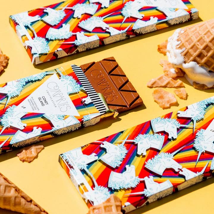 Compartes Chocolate - Wholesale Chocolate Bar - Coney Island Waffle Cone Chocolate Bar
