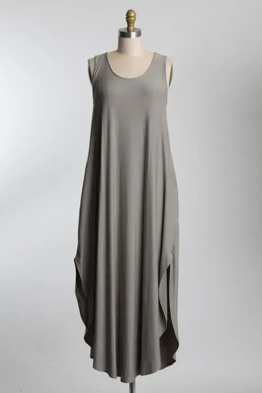 Final Touch - Wholesale Dress - Women's - Knit Tank Cross Back Maxi Dress3