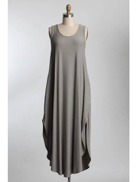 Final Touch - Wholesale Dress - Women's - Knit Tank Cross Back Maxi Dress3