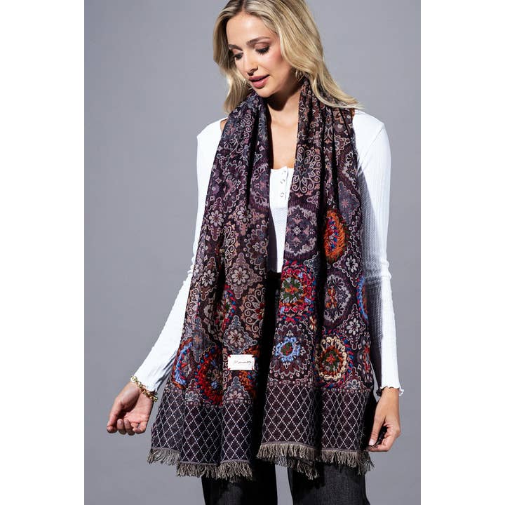 Cotton Wool Iris Scarf for wholesale on Faire2