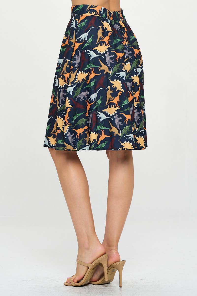 LA Soul – Saia - Mulher por atacado – Saia Dino Print2