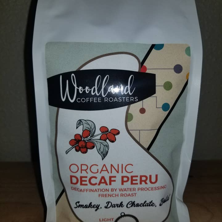 DECAF FTO Peru DARK French Roast Nur 12 Unzen für den Großhandel von Woodland coffee roasters