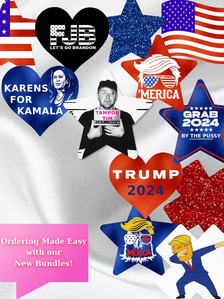 Niptees - Wholesale Nipple Pasties - Women's - MAGA Trump BUNDLE Nipple Cover Pasties1