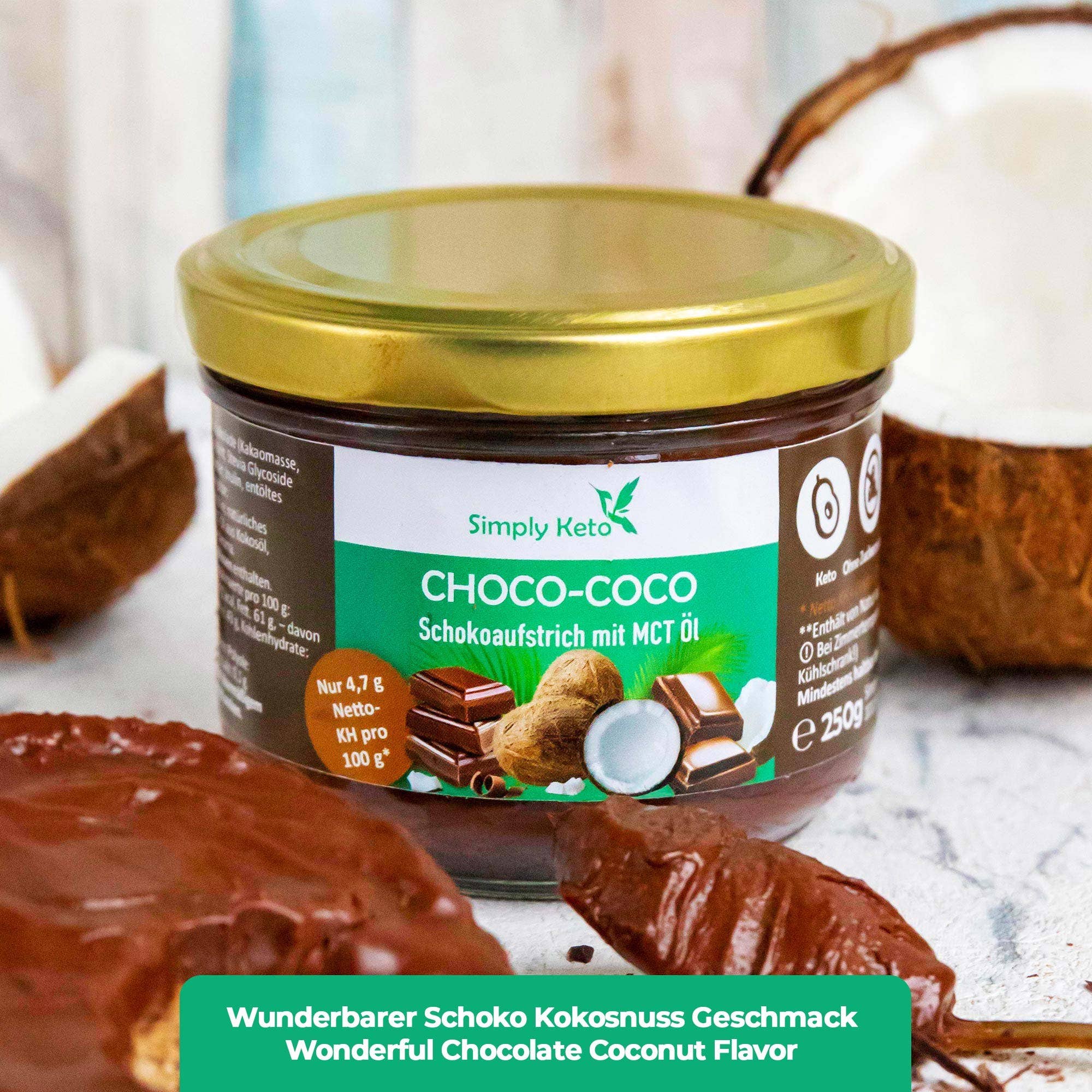 Simply Keto - Wholesale Chocolate Covered Sweets - Choco-Coco cream with MCT oil 230ml3