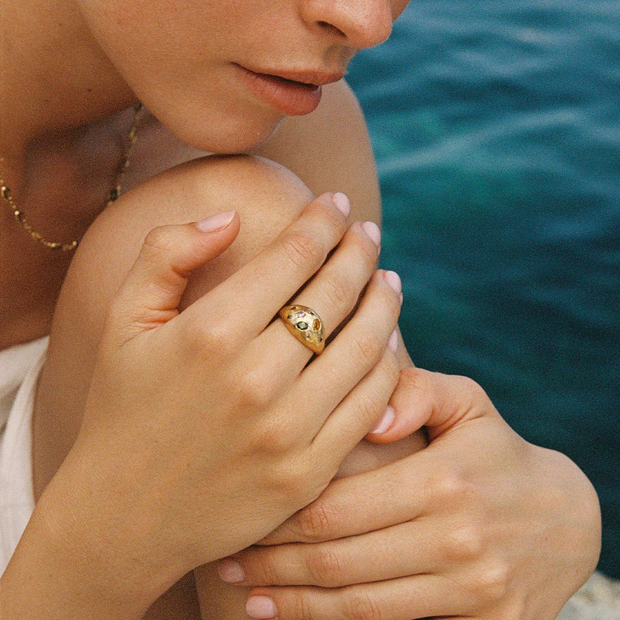 Agapée Jewelry - Wholesale Cocktail/Statement Ring - Dali Ring | Jewelry Gold Gift Waterproof4