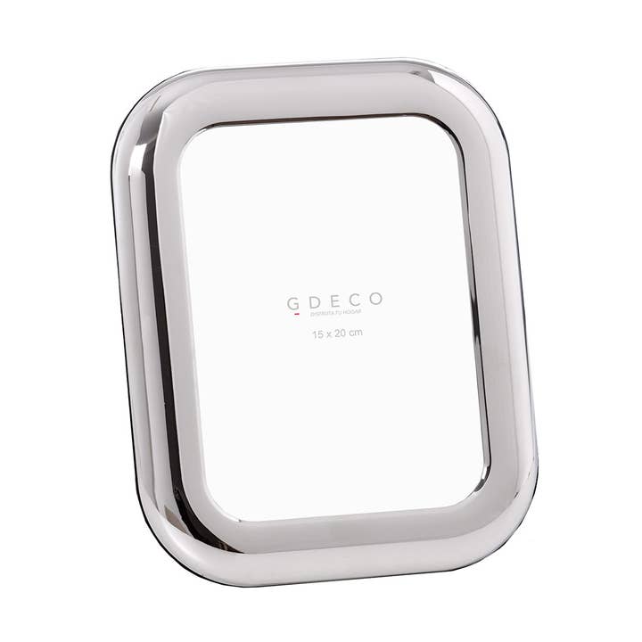 Nickel Silver Rounded Photo Frame (Photo 15 X 20 Cm) for wholesale by Gdeco