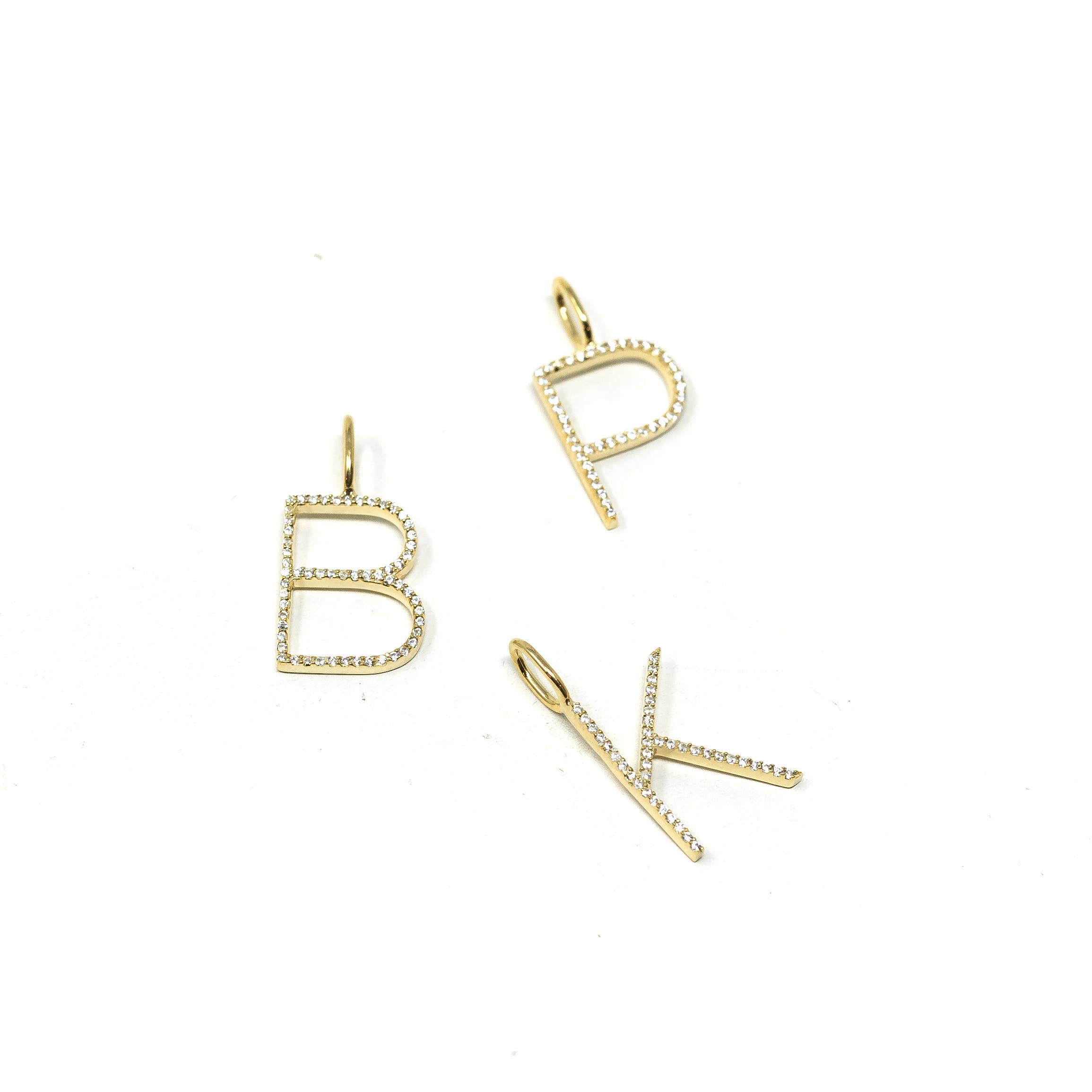 The Sis Kiss - Wholesale Individual charm/pendant - Sleek Initial Charms