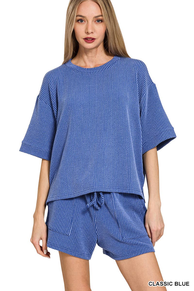 Vanilla Monkey – Engroshandel Top- og buksesæt (IKKE Loungewear) - Dame – Sæt med kortærmet T-shirt i rib og korte bukser27