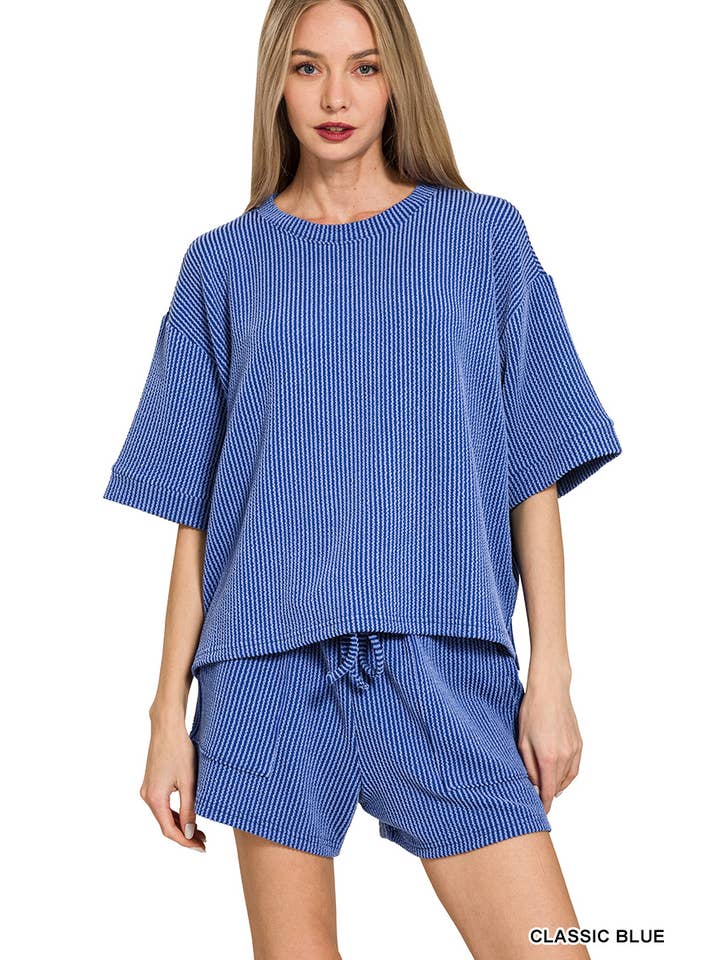 Vanilla Monkey – Engroshandel Top- og buksesæt (IKKE Loungewear) - Dame – Sæt med kortærmet T-shirt i rib og korte bukser27