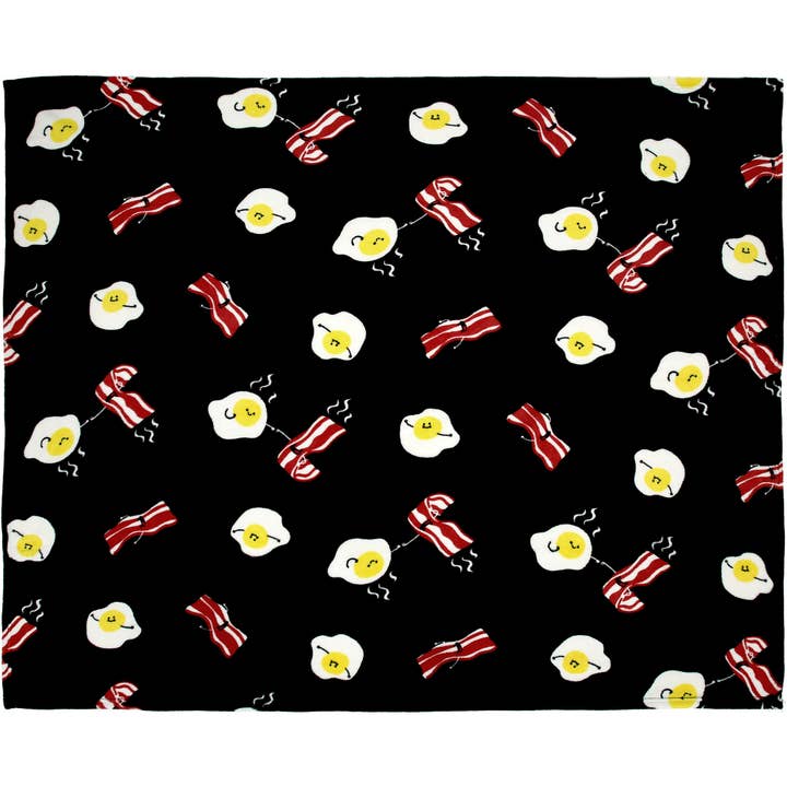 Pavilion - Wholesale Throw blanket - Bacon & Eggs - 50" x 60" Royal Plush Blanket With Bag3