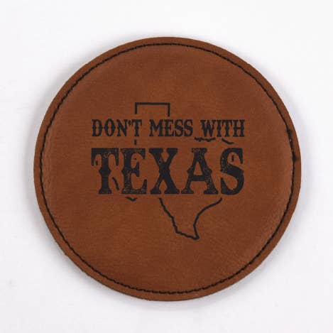 Texas PU Leather Coasters for wholesale by Classic State