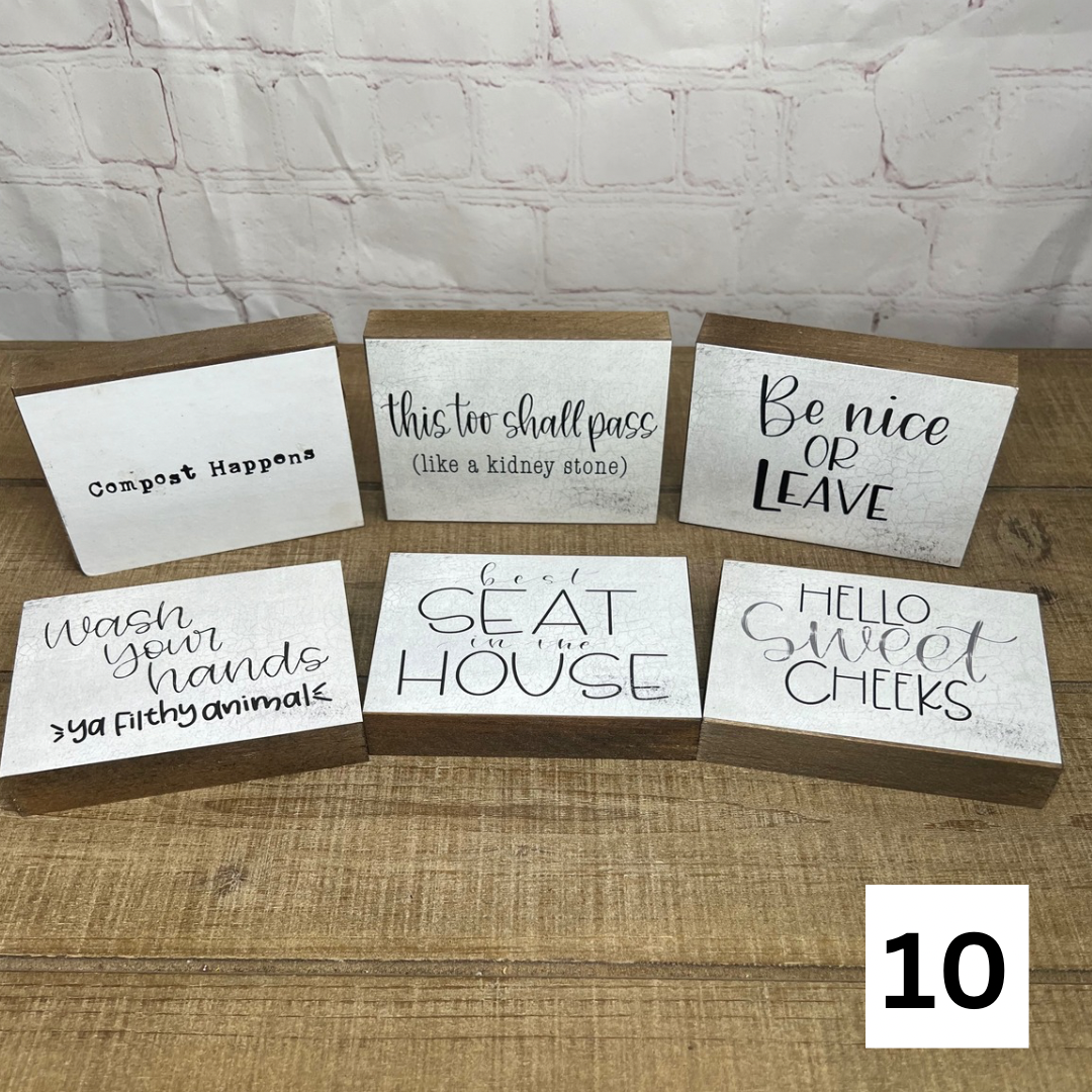 Buckeye Craft Co. – Objeto de mesa decorativo por atacado – Conjunto de 6 Blocos Diários 6