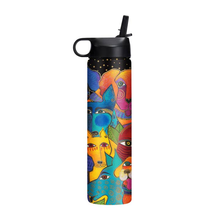 24 oz Wasserflasche - Laurel Burch "Hunde, Hunde, Hunde" für den Großhandel von RainCaper