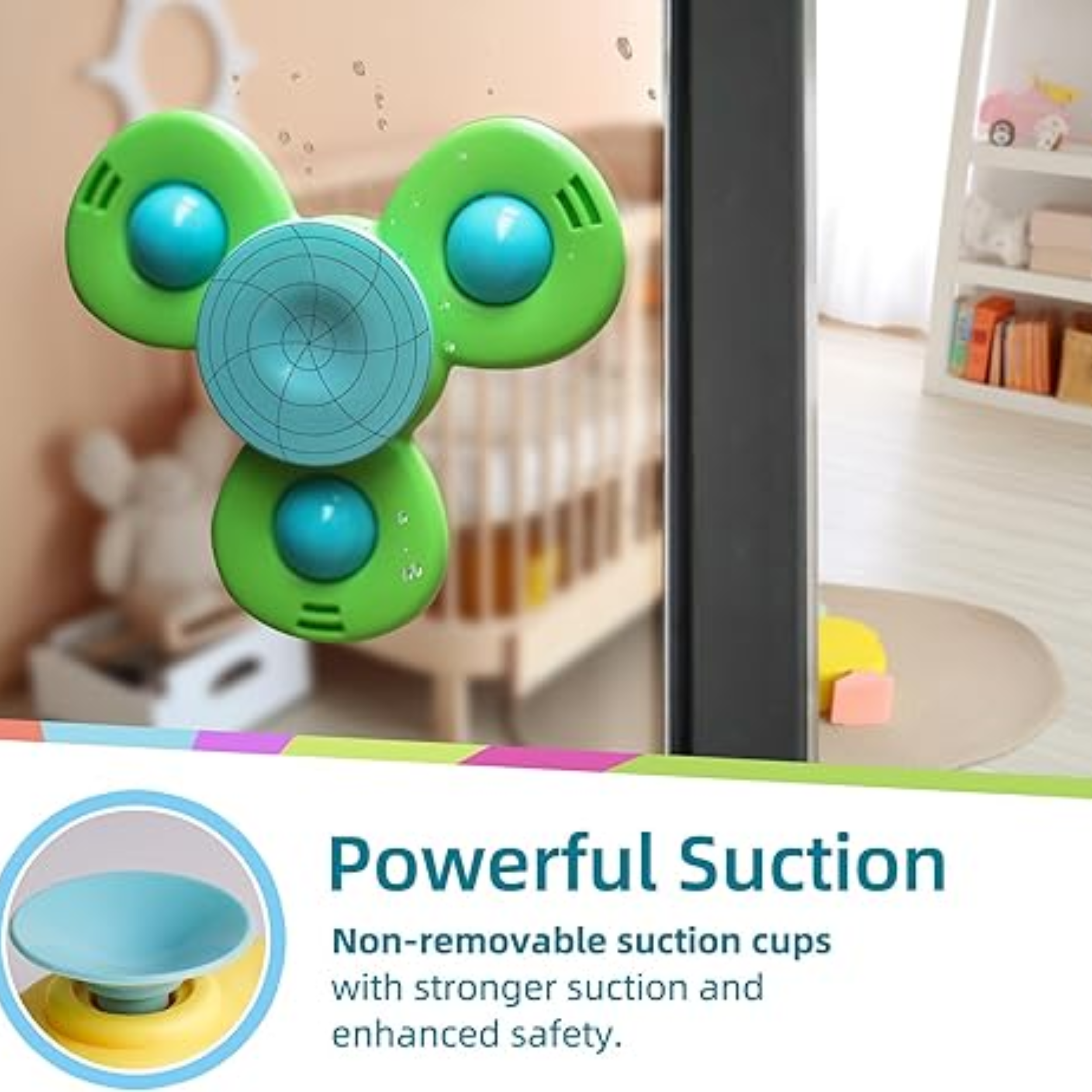 Bébé De Bain Ventouse Toupie Fruits Forme Plateau Tournant Jouets