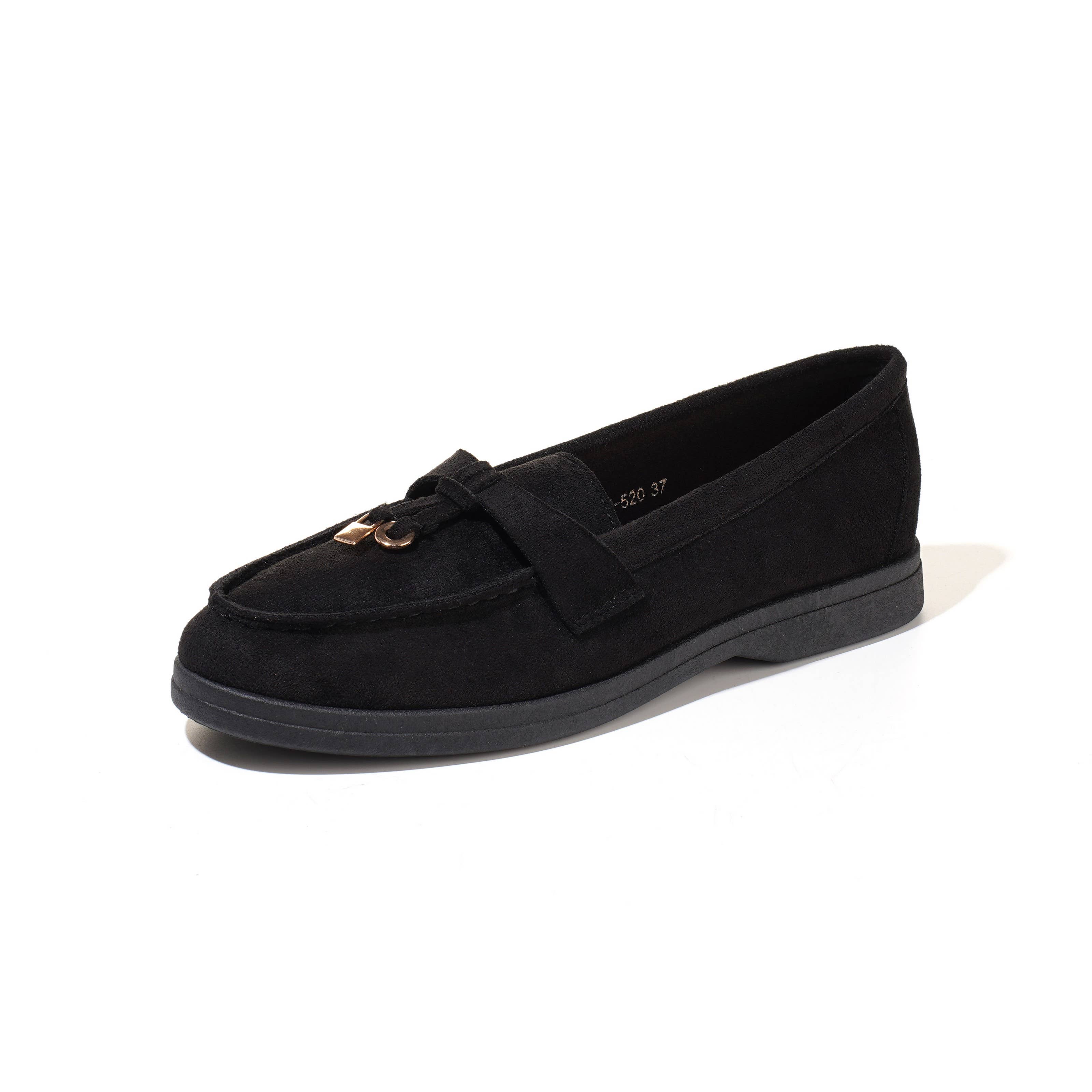 C'M PARIS - Wholesale Flats - Women's - Flat Suede Loafer with Tassel 77-5202