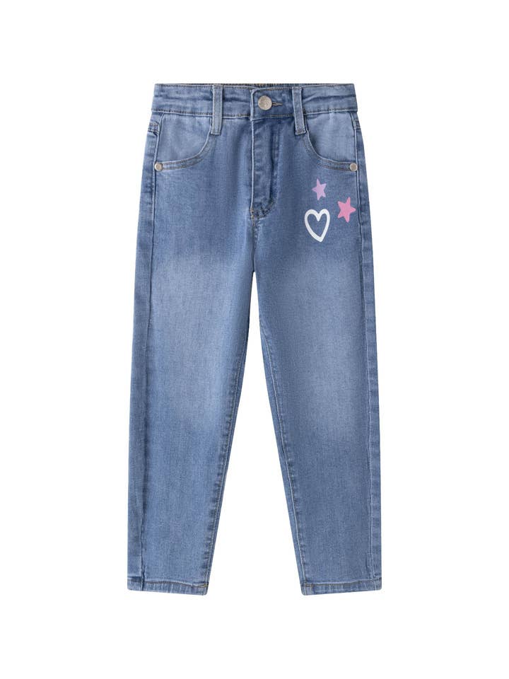 Pantaloni Lunghi Jeans Da Bambina JGI54706 per la vendita all'ingrosso da parte di Newness Kids