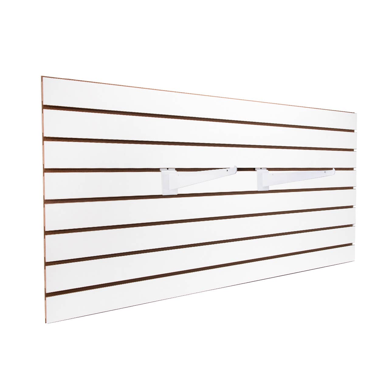 Store Supply Warehouse - Wholesale Retailer Display - Accessories - 2' X 4' White Horizontal Slatwall Easy Panels - Pack Of 2 4