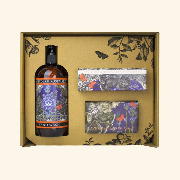 The English Soap Company – wholesale Bath & body set – Kew Gardens Lavender & Rosemary Essential Gift Box1