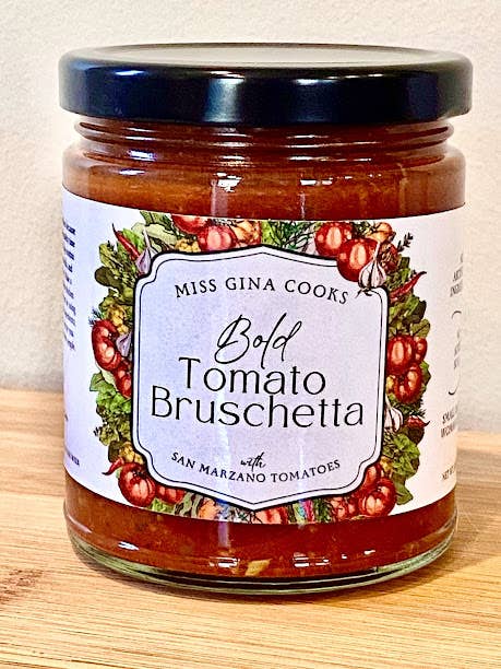 Bold Tomato Bruschetta 8oz voor wholesale door Miss Gina Cooks