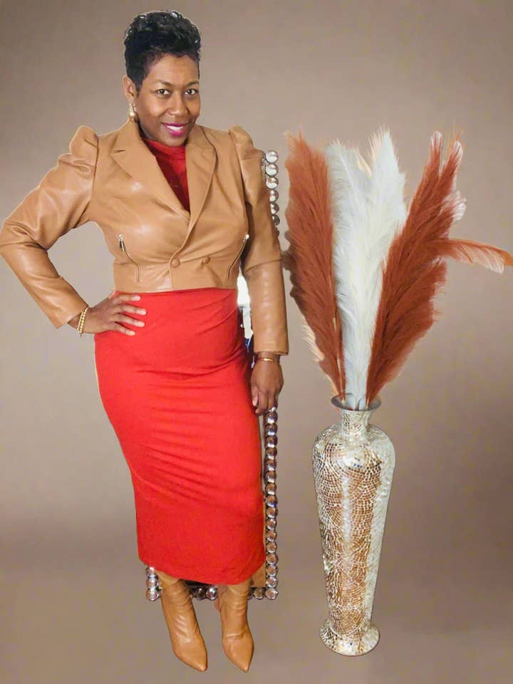 Veste en cuir polyuréthane pour femme Carmella pour la vente par Boutique1979