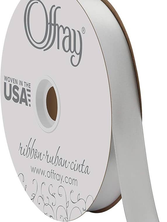 Double-Face Satin Shell Grey 7/8" x 100 Yards for wholesale by Berwick Offray Ribbon