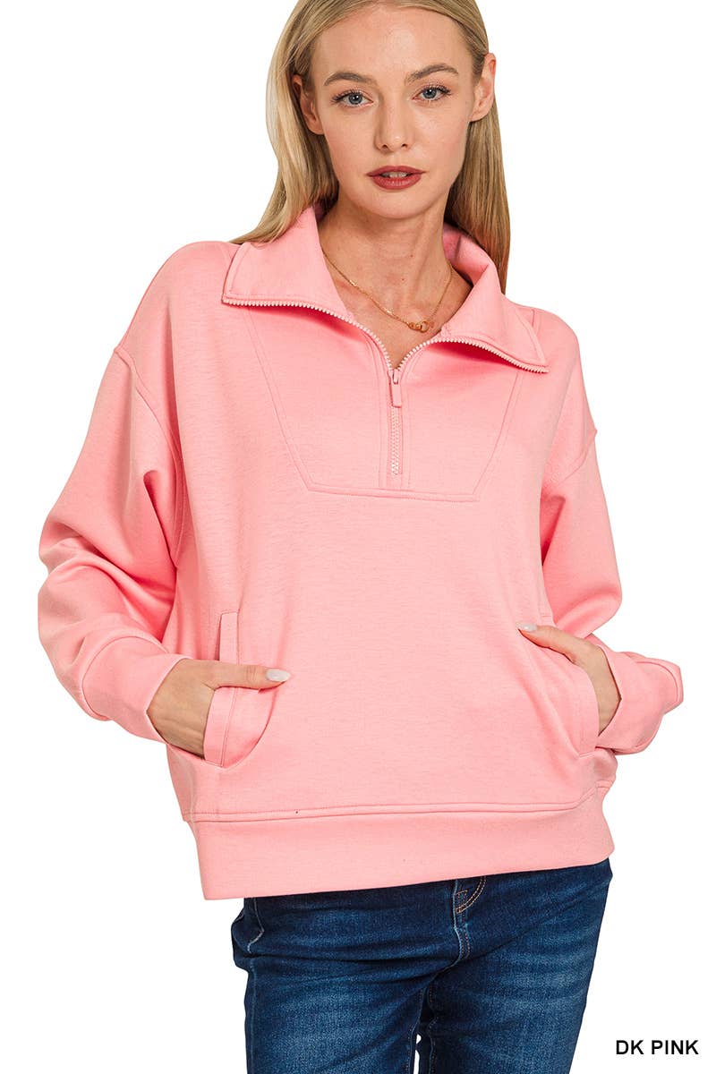Vanilla Monkey - Wholesale Sweatshirt - Women's - Scuba Half Zip Pullover18