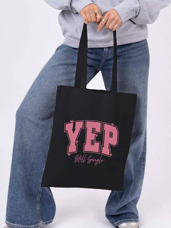 Sim Ainda Solteiro Saco de Algodão com Estampa de Dia dos Namorados por atacado de Missi Clothing