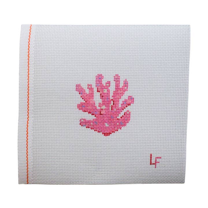 Paillette Corail Toile de Broderie à la Main Peinte pour la vente par La Fete Needlepoint