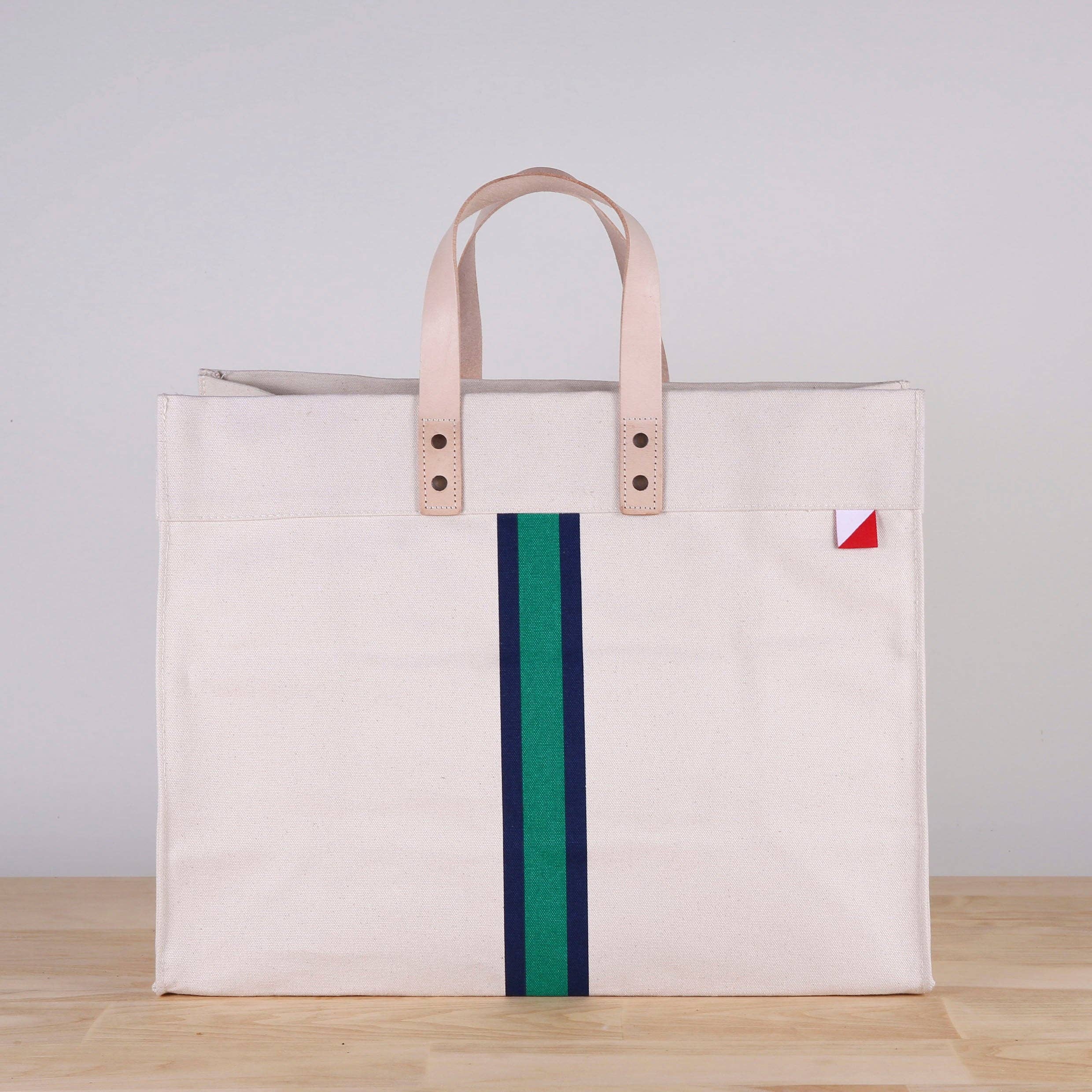 ShoreBags - Wholesale Tote Bag - Unisex - Striped Heavy Canvas Box Tote3
