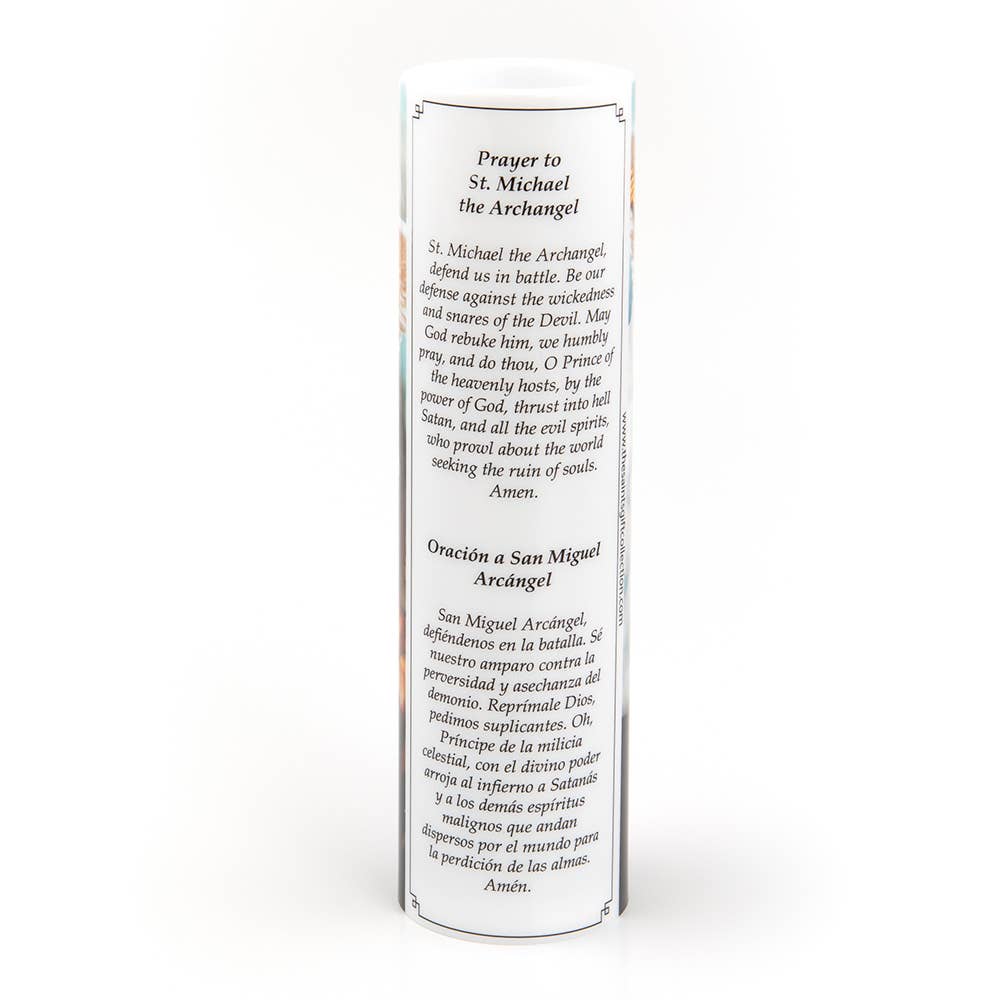 The Saints Collection - Wholesale Flameless Candle - The Saints Collection - St Michael Prayer Candle1