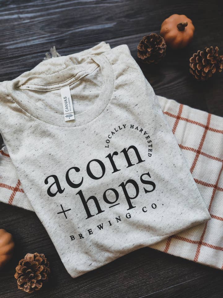 acorn + hops tee for wholesale by Vienna Design LLC