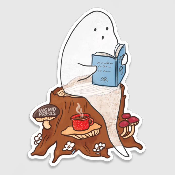 Spooky Stories Die-cut Stickers for wholesale by Ingrid Press