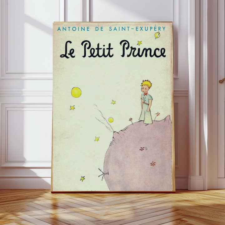 Impression d'art pour chambre d'enfant avec couverture française du livre Le Petit Prince pour la vente par Kumo Art Prints