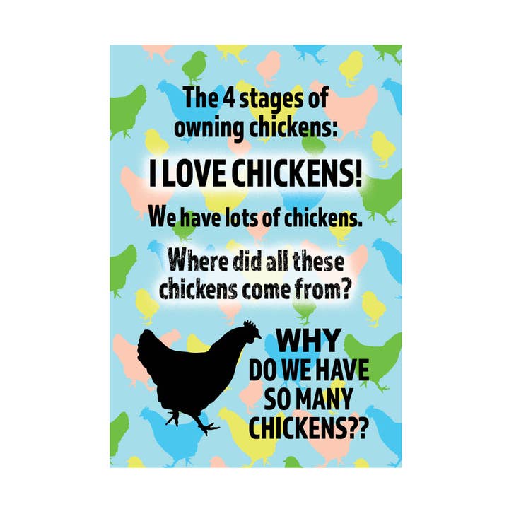 De fyra stadierna av att äga kycklingar för wholesale av Fun Fridge Magnets