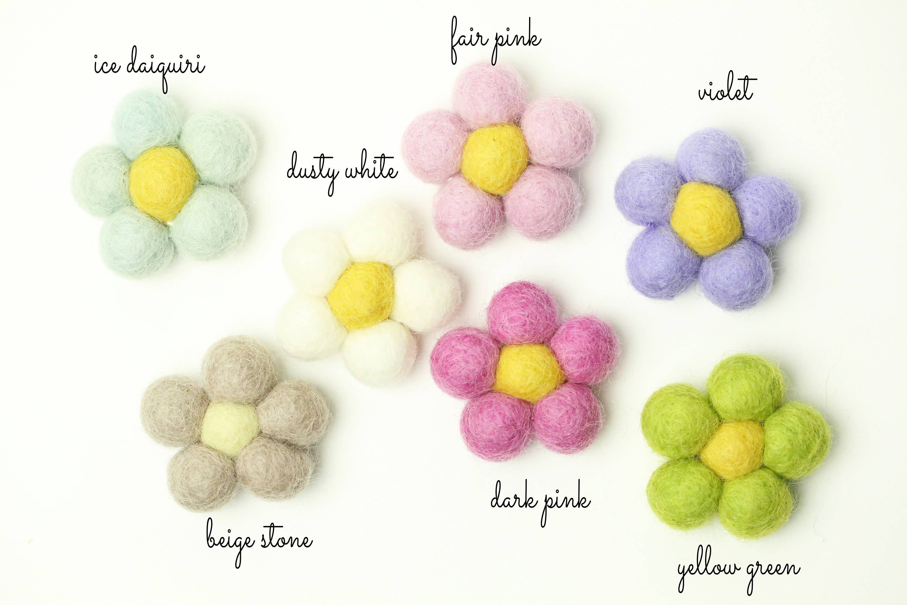 The Felt Pod - Venta al por mayor Material para manualidades - Flores de fieltro2